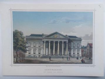 131 / Paleis van Justitie Leeuwarden Gekleurde Staalgravure beschikbaar voor biedingen