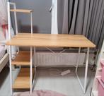 Bureau wit houtlook, Huis en Inrichting, Bureaus, Ophalen, Zo goed als nieuw