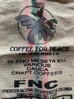 Coffee For Peace - Prachtige jute koffiebonenzak!, Hobby en Vrije tijd, Stoffen en Lappen, Overige materialen, 30 tot 120 cm, 30 tot 200 cm