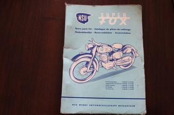 NSU Super Fox 1956 onderdelen boek parts list ersatzteile beschikbaar voor biedingen