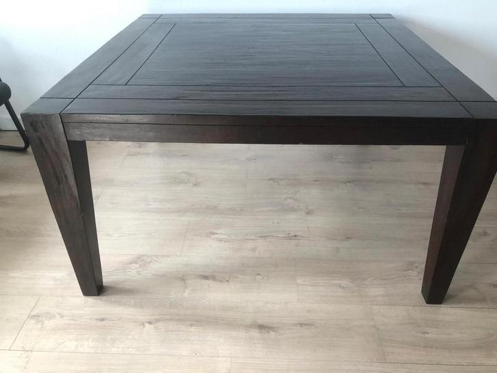Zsm ophalen Grote bruin zwart houten eettafel tot 8 personen, Huis en Inrichting, Tafels | Eettafels, Zo goed als nieuw, 100 tot 150 cm