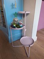 Lila planten tafeltje, Ophalen, Minder dan 55 cm, Metaal of Aluminium, Rond