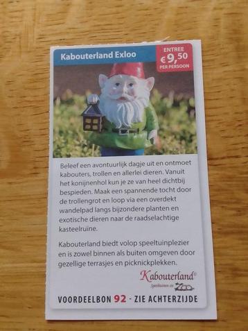 Kortingsbon voor Kabouterland Exloo beschikbaar voor biedingen