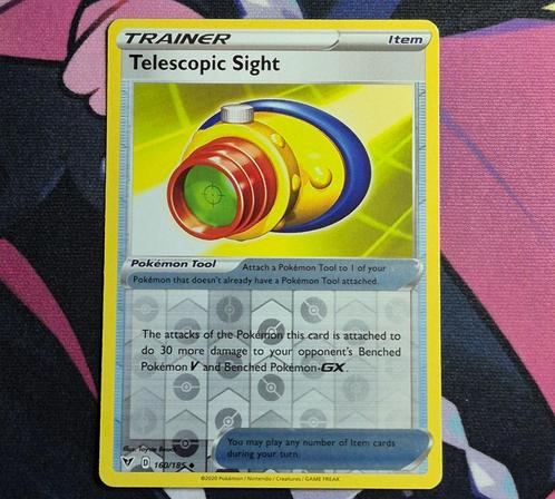 Telescopic Sight Reverse  Vivid Voltage 160/185, Hobby en Vrije tijd, Verzamelkaartspellen | Pokémon, Zo goed als nieuw, Losse kaart