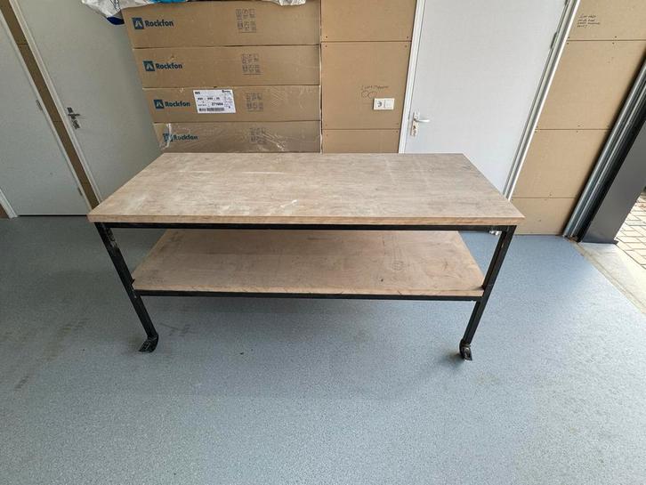 Robuuste Werkplaatstafel - Verrijdbaar, Doe-het-zelf en Verbouw, Werkbanken, Ophalen