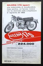 Italiaanse folder Gilera 175 Sport - 1959, Motoren, Handleidingen en Instructieboekjes, Overige merken