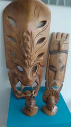 Houten beelden, Antiek en Kunst, Kunst | Beelden en Houtsnijwerken, Ophalen of Verzenden