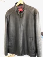 Zwart leer Jas/Heren, Ophalen, Pierre Cardin, Zwart, Maat 56/58 (XL)
