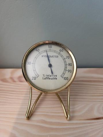 Vintage Hygrometer - Gouden Frame beschikbaar voor biedingen