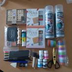 Pakket knutselmaterialen stempels wax lijm verf glitter tape, Hobby en Vrije tijd, Knutselen, Ophalen of Verzenden, Nieuw, Materiaal
