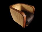 Fantastisch originele Lambert Art Deco lounge chair fauteuil, Ophalen, Gebruikt, 75 tot 100 cm, Leer