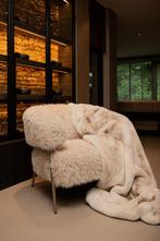 NIEUWE harige FAUTEUIL ARMSTOEL champagne onderstel actie, Ophalen, Pietseweg 13A Oud Gastel, Info@ptmd.nl, Nieuw