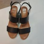 Dune London clog / sleehak sadalen zwart leer mt 40 nr 45308, ., Zwart, Zo goed als nieuw, Dune