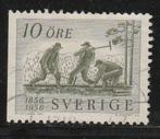 Zweden 1956 - Spoorwegbouw, Postzegels en Munten, Postzegels | Europa | Scandinavië, Zweden, Ophalen, Gestempeld