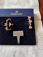 Swarovski oorstekers double goud, Met kristal, Overige materialen, Nieuw, Ophalen of Verzenden