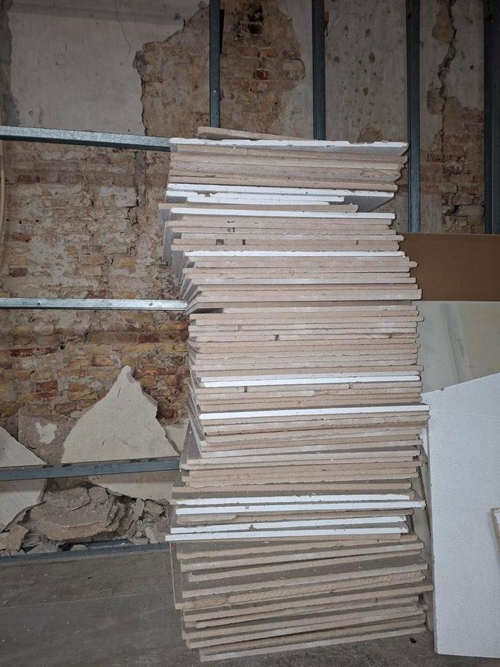 Partij Systeemplafond Platen, Doe-het-zelf en Verbouw, Platen en Panelen, Gebruikt, Minder dan 20 mm, Ophalen