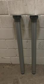 2x Tafelpoot, grijs, rond, verstelbaar, Tafelpoot, 50 tot 100 cm, Rond, Ophalen of Verzenden