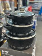 Pannen, Huis en Inrichting, Keuken | Potten en Pannen, Ophalen of Verzenden, Zo goed als nieuw, Rvs, Pannenset