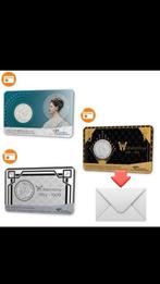 Zilveren Wilhelmina coincard set 1912,1909,1929, Ophalen of Verzenden, Nederland