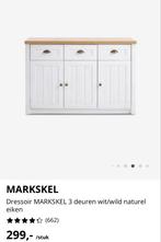 MARKSKEL Dressoir - Nieuw in doos!, Ophalen, 100 tot 150 cm, Eikenhout, Nieuw