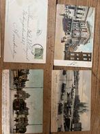 8 oude ansichtkaarten met trams, Amsterdam, Ophalen of Verzenden, Gebruikt, Tram, Kaart of Prent