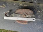 Oud scheepsblok katrol met buitenbeslag 30 cm, Ophalen