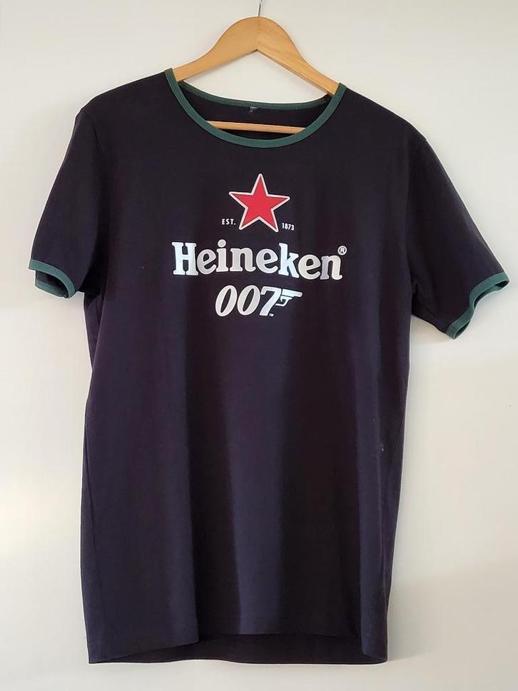 T-shirt en cap James Bond / Heineken, Kleding | Heren, T-shirts, Nieuw, Maat 48/50 (M), Zwart, Verzenden