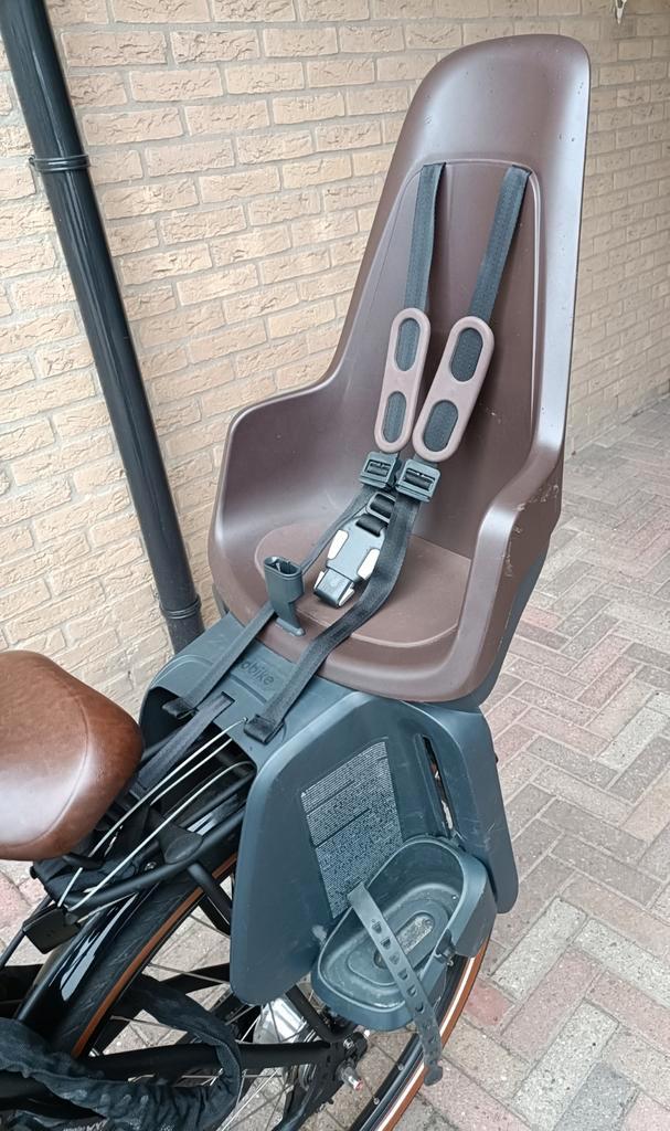 Complete Bobike Maxi One Achterzitje - Coffee Brown, Fietsen en Brommers, Fietsaccessoires | Fietsstoeltjes, Gebruikt, Achterzitje