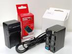 New Battery Accu NP-F970-B 6600 mAh + Charger Sony Cameras, Ophalen of Verzenden, Nieuw, Oplaadbaar