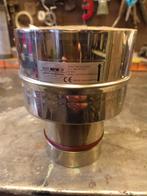 RVS Kachelpijp Verloop 100/150mm, Ophalen of Verzenden, Gebruikt, Kachel