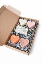 Geschenkset Love - 4 hartjes amberblokjes en mini rasp, Huis en Inrichting, Woonaccessoires | Overige, Veens Living, Nieuw, Elst