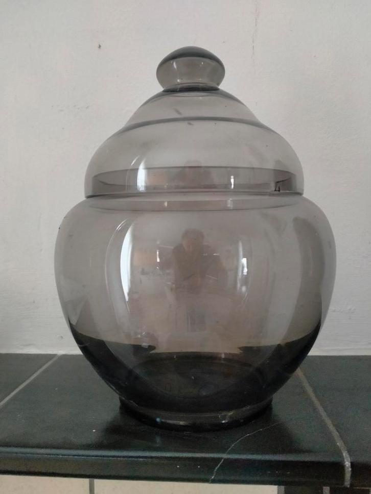 Leerdam Copier Vaas met Deksel, Antiek en Kunst, Antiek | Vazen, Ophalen of Verzenden