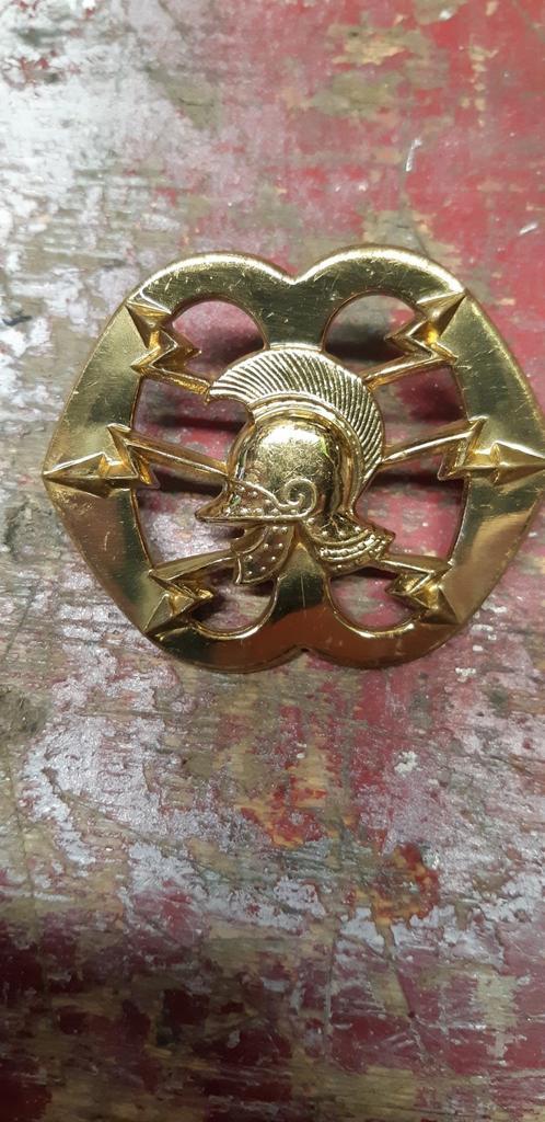 Baretembleem verbindingstroepen, Verzamelen, Militaria | Algemeen, Landmacht, Embleem of Badge, Nederland, Ophalen of Verzenden