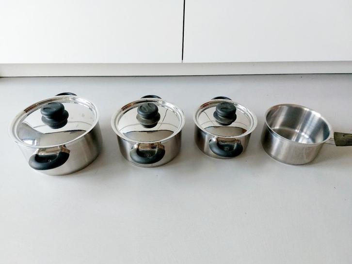 BK Pannenset 4-delig Inductie/Gas, Huis en Inrichting, Keuken | Potten en Pannen, Gebruikt, Pannenset, Inductieplaat, Keramische plaat