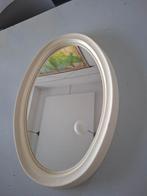 Vintage witte ovale spiegel space age jaren 60-70 design, Minder dan 50 cm, Ophalen of Verzenden, Zo goed als nieuw, Minder dan 100 cm