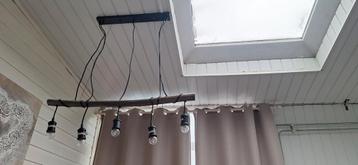 Industriële Houten Hanglamp beschikbaar voor biedingen