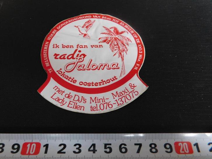 sticker Oosterhout Ik ben fan van Radio PALOMA, Verzamelen, Stickers, Zo goed als nieuw, Ophalen