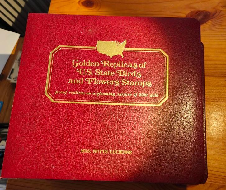 Gouden Replica's US State Birds & Flowers, Postzegels en Munten, Postzegels | Volle albums en Verzamelingen, Nederland en Buitenland