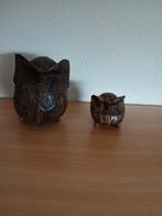 2 uiltjes houtsnijwerk, Ophalen of Verzenden