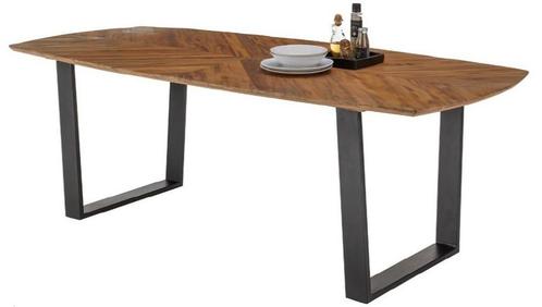 Eetkamertafel Visgraat 220x100cm Gerecycled Hout, Huis en Inrichting, Tafels | Eettafels, Nieuw, 50 tot 100 cm, 200 cm of meer