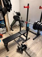 Bankdruk | halterset | bankdruk / benchpress set, Sport en Fitness, Ophalen, Zo goed als nieuw, Halterset
