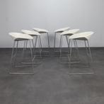 6x Barstool “Mick” by Niels Bendtsen for Montis, 2008, Ophalen, 60 tot 90 cm, Leer, Gebruikt