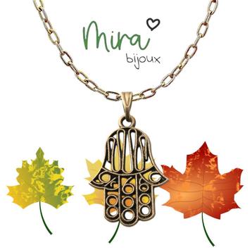 Kettinghanger + Ketting 46 cm Hamsa Brons Tone 1,8 x 2,8 cm beschikbaar voor biedingen
