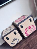 Vintage opbergbakken, Huis en Inrichting, Woonaccessoires | Schalen en Manden, Gebruikt, Mand, Vierkant, Ophalen of Verzenden