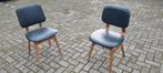 Set van 2 vintage stoelen, Huis en Inrichting, Stoelen, Ophalen of Verzenden, Gebruikt, Zwart, Twee