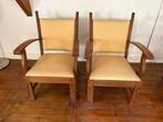 vintage stoelen, Huis en Inrichting, Stoelen, Ophalen, Gebruikt, Twee, Bruin