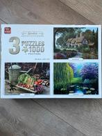 King Puzzles Garden Collection - 3x1000 stukjes, Ophalen of Verzenden, 500 t/m 1500 stukjes, Nieuw, Legpuzzel