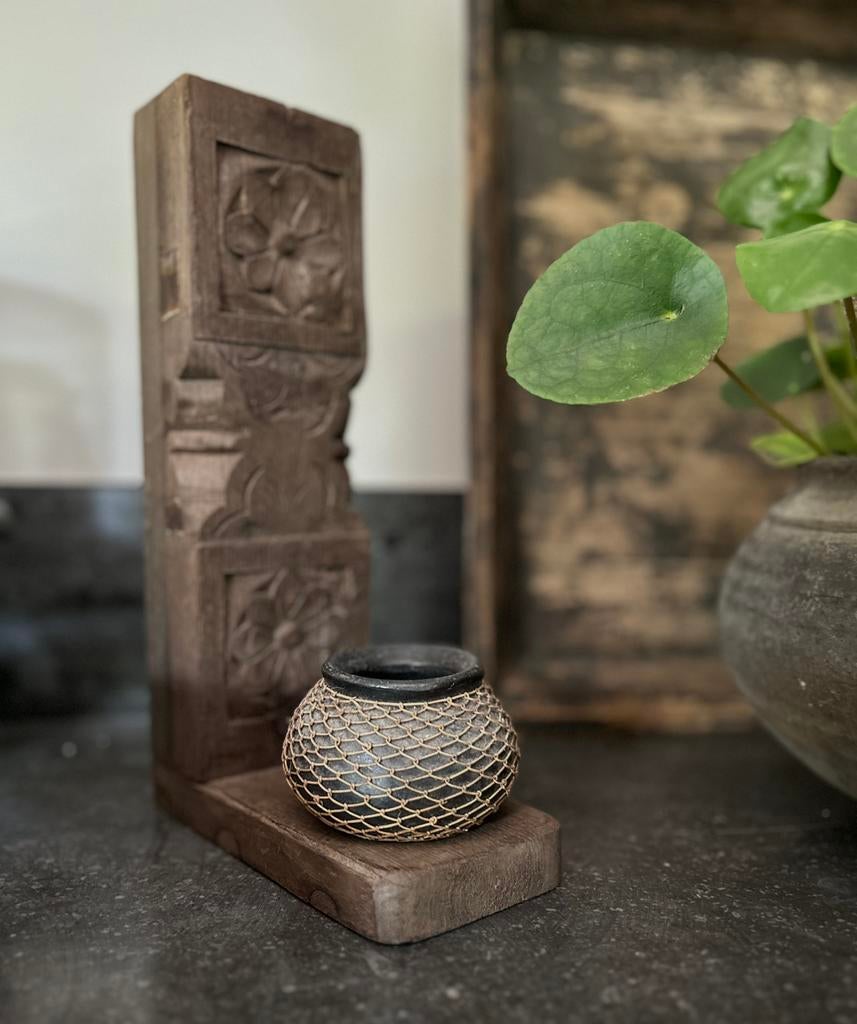 Houten wandplankje concosle India oosters sober, Ophalen of Verzenden