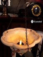 Antiek brocante bloempot hanger -  met engel, Ophalen of Verzenden