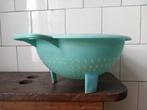 bijzonder turquoise vintage vergiet, jaren 50 60 origineel, Verzenden